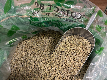 Green coffee in an Ecotact bag